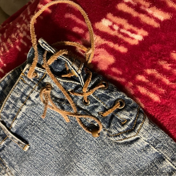 Zana Di Laced Up Bootcut Jeans Early 2000s Fashion - Picture 4 of 8